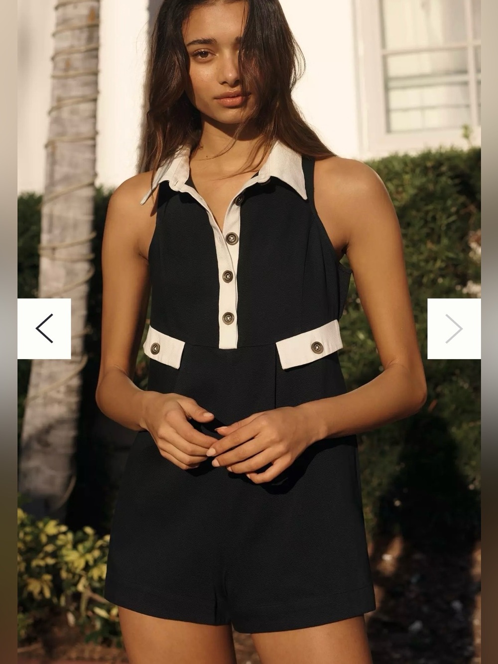 Maeve - Sporty Sleeveless Romper by Anthropologie